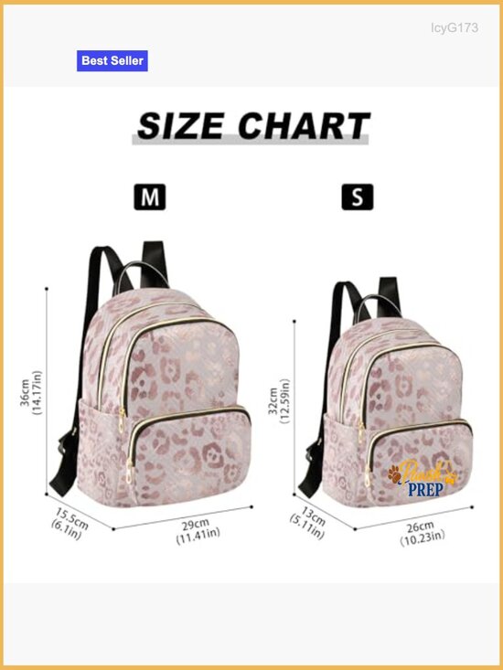 Leopard Print Rose Gold Fashion Backpack Purse Rucksack Travel Shoulder Bag main image 5